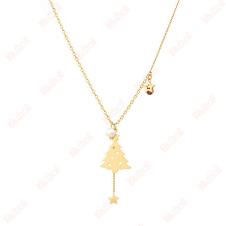 gold pendant necklace natural style